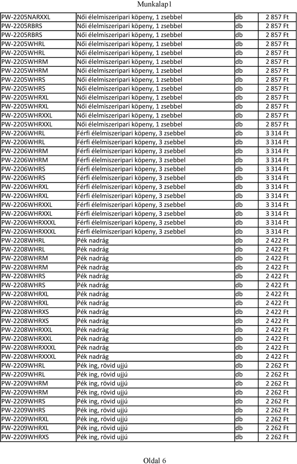 zsebbel PW-2205WHRS Női élelmiszeripari köpeny, 1 zsebbel PW-2205WHRXL Női élelmiszeripari köpeny, 1 zsebbel PW-2205WHRXL Női élelmiszeripari köpeny, 1 zsebbel PW-2205WHRXXL Női élelmiszeripari