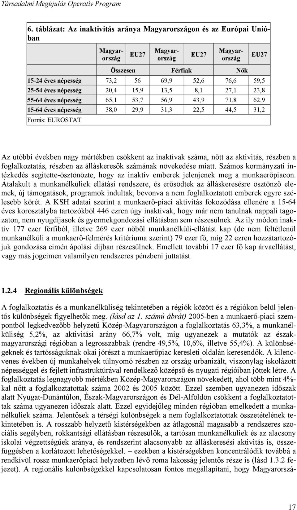 csökkent az inaktívak száma, nőtt az aktivitás, részben a foglalkoztatás, részben az álláskeresők számának növekedése miatt.