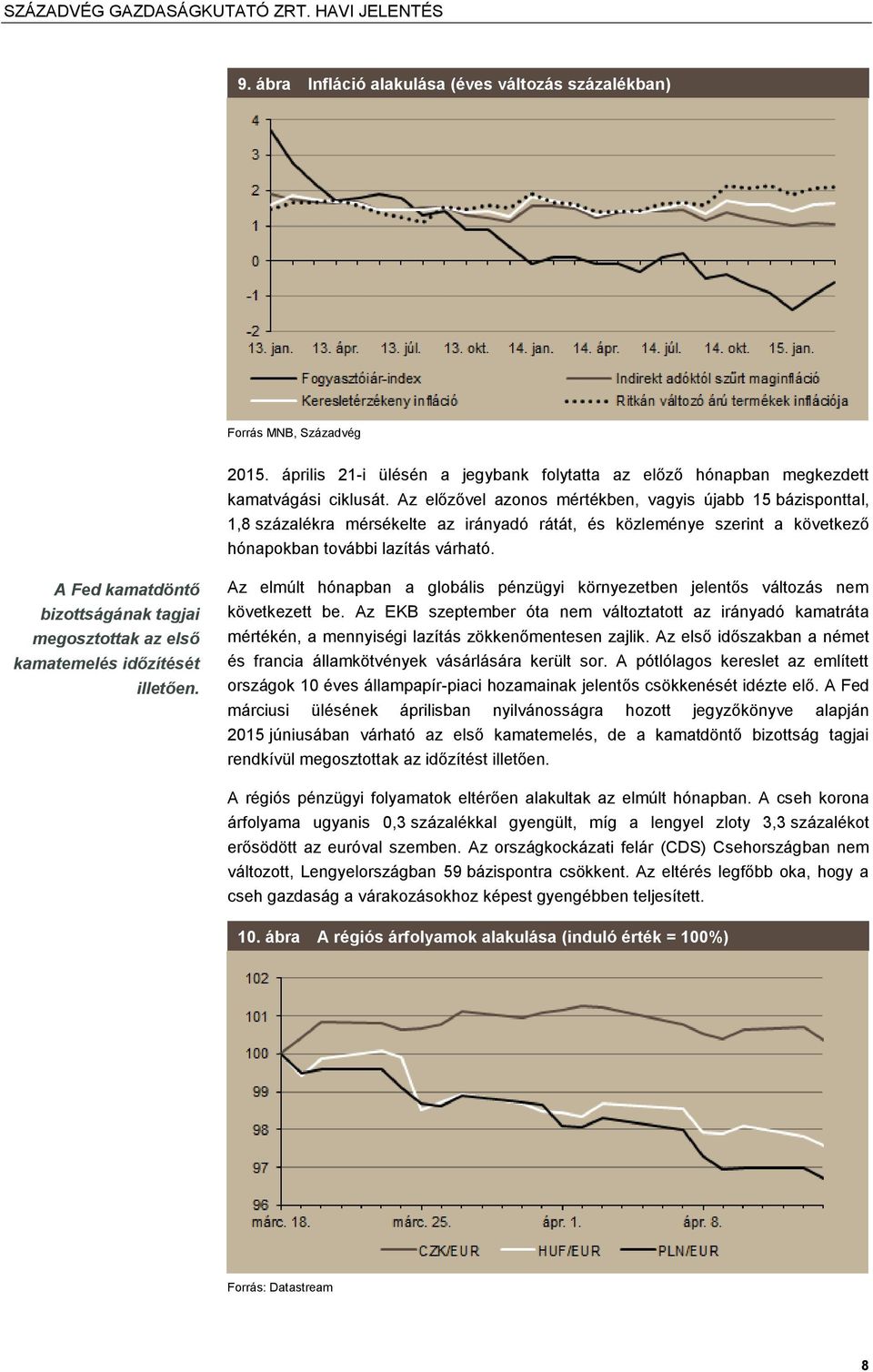 A Fed kamatdöntő bizottságának tagjai megosztottak az első kamatemelés időzítését illetően. Az elmúlt hónapban a globális pénzügyi környezetben jelentős változás nem következett be.