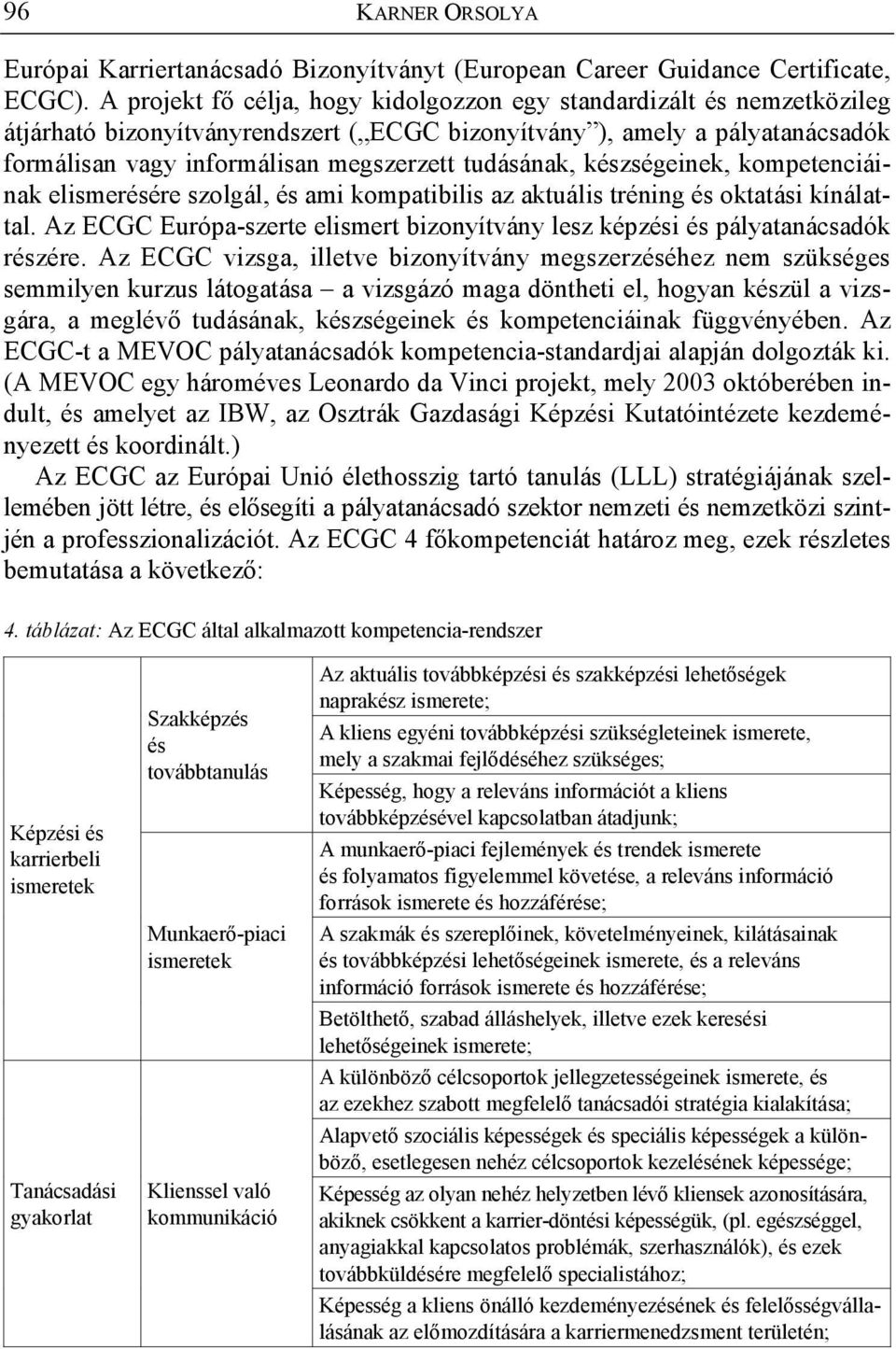 tudásának, készségeinek, kompetenciáinak elismerésére szolgál, és ami kompatibilis az aktuális tréning és oktatási kínálattal.