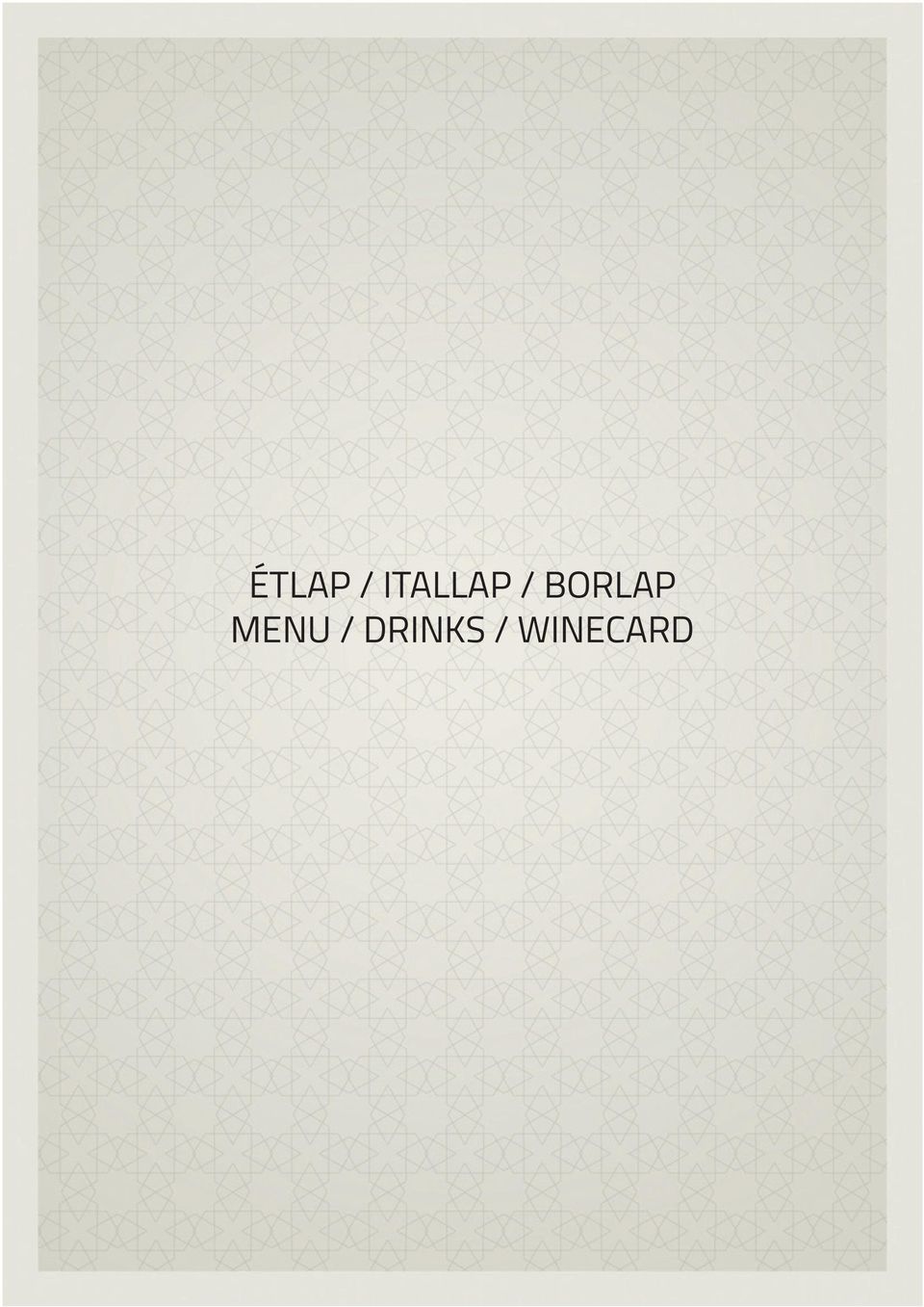 BORLAP MENU