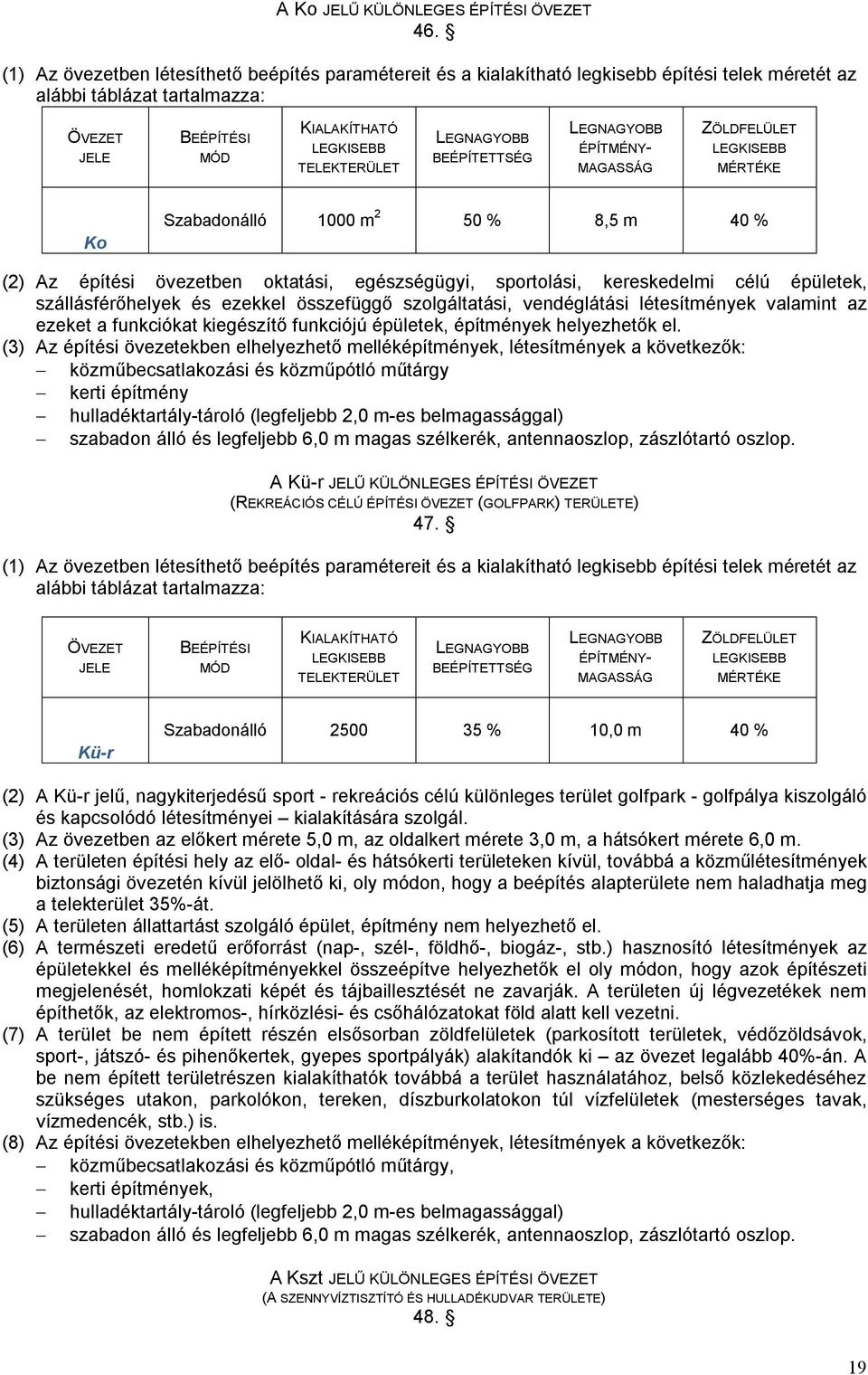 oktatási, egészségügyi, sportolási, kereskedelmi célú épületek, szállásférőhelyek és ezekkel összefüggő szolgáltatási, vendéglátási létesítmények valamint az ezeket a funkciókat kiegészítő funkciójú