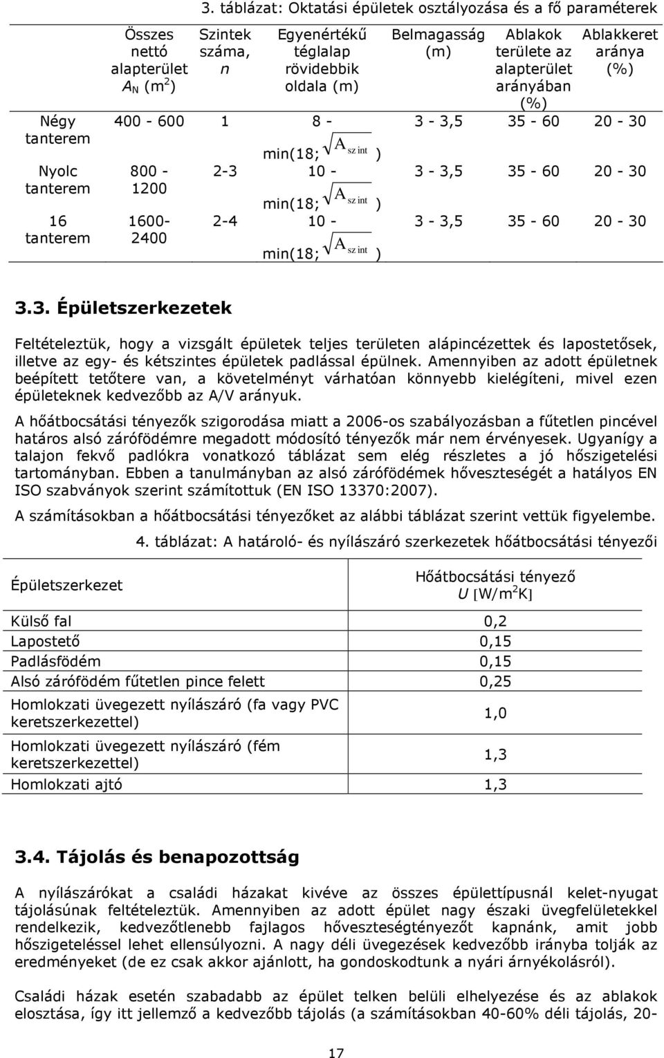 3-3,5 35-60 20-30 3-3,5 35-60 20-30 3-3,5 35-60 20-30 3.3. Épületszerkezetek Feltételeztük, hogy a vizsgált épületek teljes területen alápincézettek és lapostetısek, illetve az egy- és kétszintes épületek padlással épülnek.