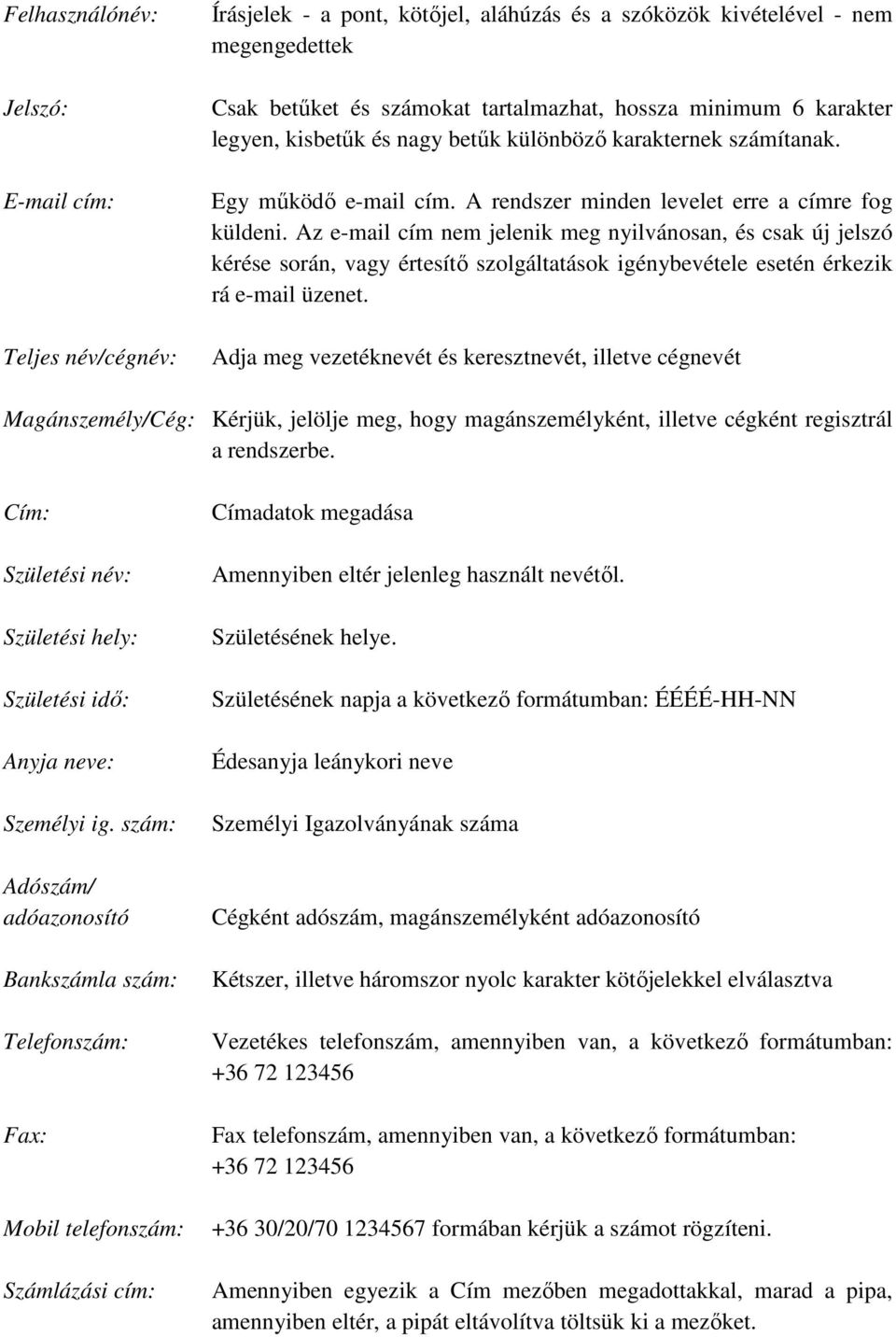 Az e-mail cím nem jelenik meg nyilvánosan, és csak új jelszó kérése során, vagy értesítő szolgáltatások igénybevétele esetén érkezik rá e-mail üzenet.