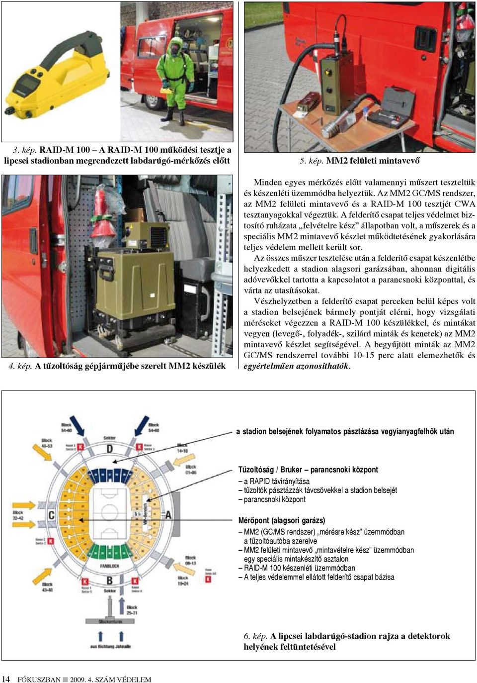 A felderítő csapat teljes védelmet biztosító ruházata felvételre kész állapotban volt, a műszerek és a speciális MM2 mintavevő készlet működtetésének gyakorlására teljes védelem mellett került sor.