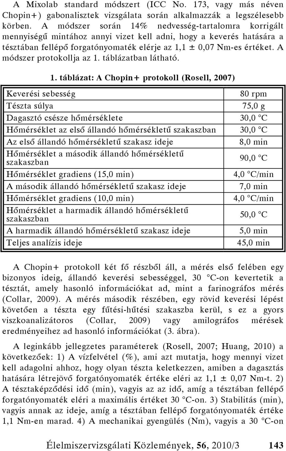 A módszer protokollja az 1.