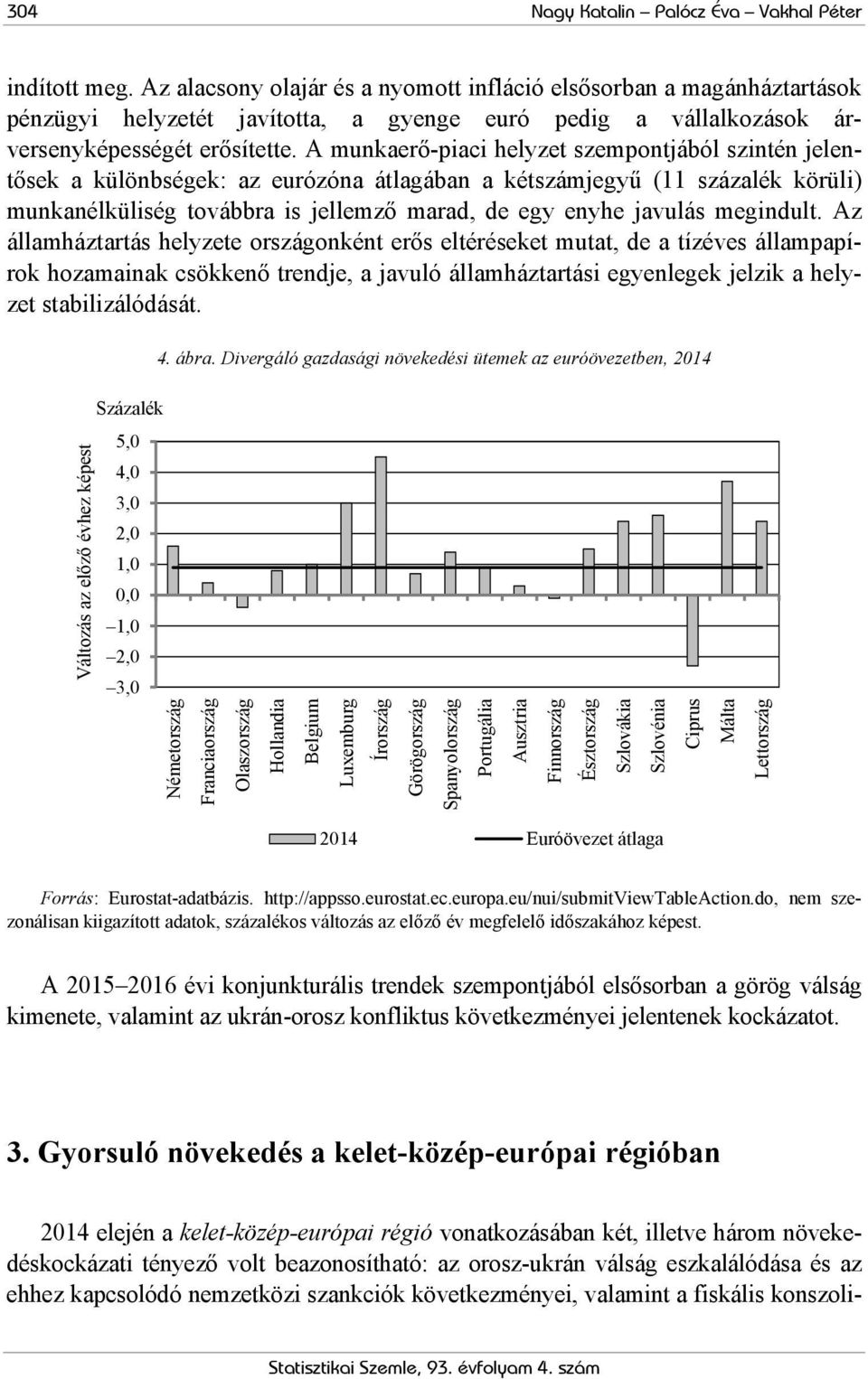 A munkaerő-piaci helyzet szempontjából szintén jelentősek a különbségek: az eurózóna átlagában a kétszámjegyű (11 százalék körüli) munkanélküliség továbbra is jellemző marad, de egy enyhe javulás