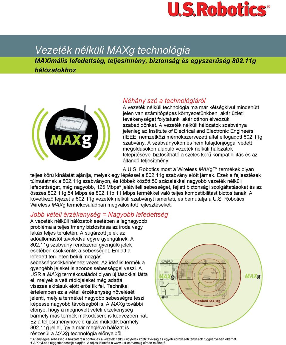 élvezzük szabadidőnket. A vezeték nélküli hálózatok szabványa jelenleg az Institute of Electrical and Electronic Engineers (IEEE, nemzetközi mérnökszervezet) által elfogadott 802.11g szabvány.