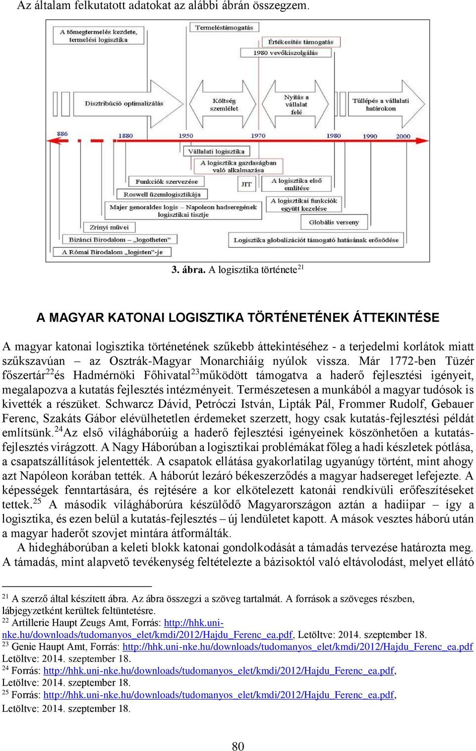 Osztrák-Magyar Monarchiáig nyúlok vissza. Már 1772-ben Tüzér főszertár 22 és Hadmérnöki Főhivatal 23 működött támogatva a haderő fejlesztési igényeit, megalapozva a kutatás fejlesztés intézményeit.