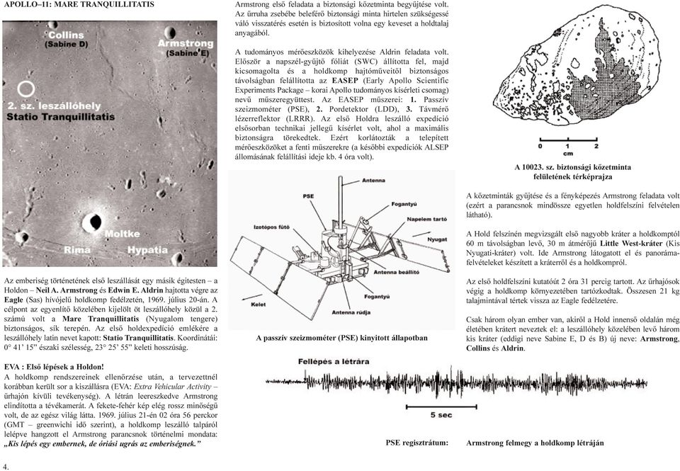 A tudományos mérõeszközök kihelyezése Aldrin feladata volt.