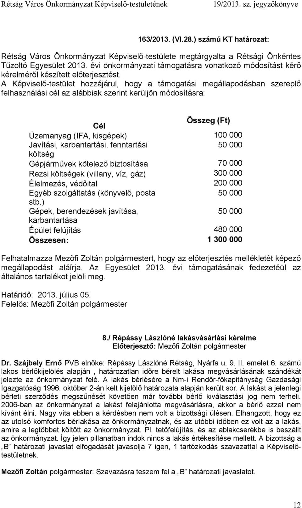 karbantartási, fenntartási 50 000 költség Gépjárművek kötelező biztosítása 70 000 Rezsi költségek (villany, víz, gáz) 300 000 Élelmezés, védőital 200 000 Egyéb szolgáltatás (könyvelő, posta 50 000