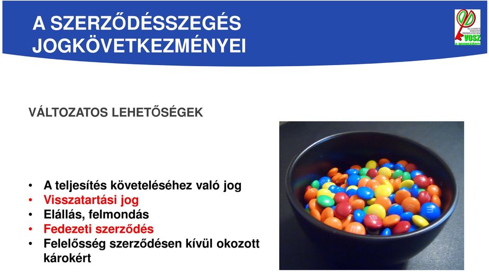 Visszatartási jog Elállás, felmondás Fedezeti
