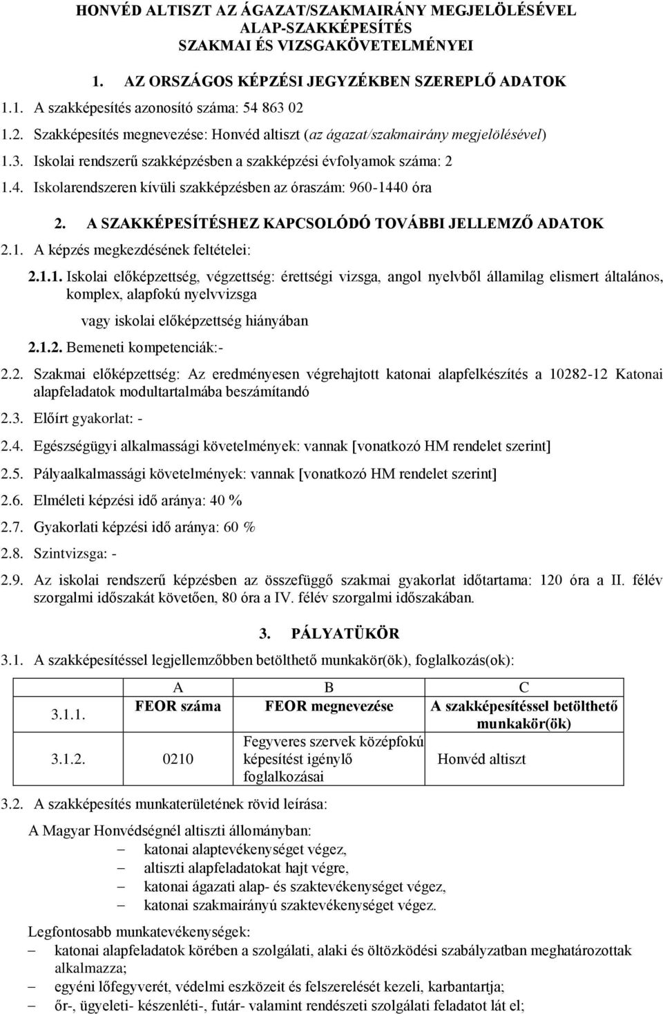 Iskolarendszeren kívüli szakképzésben az óraszám: 960-14