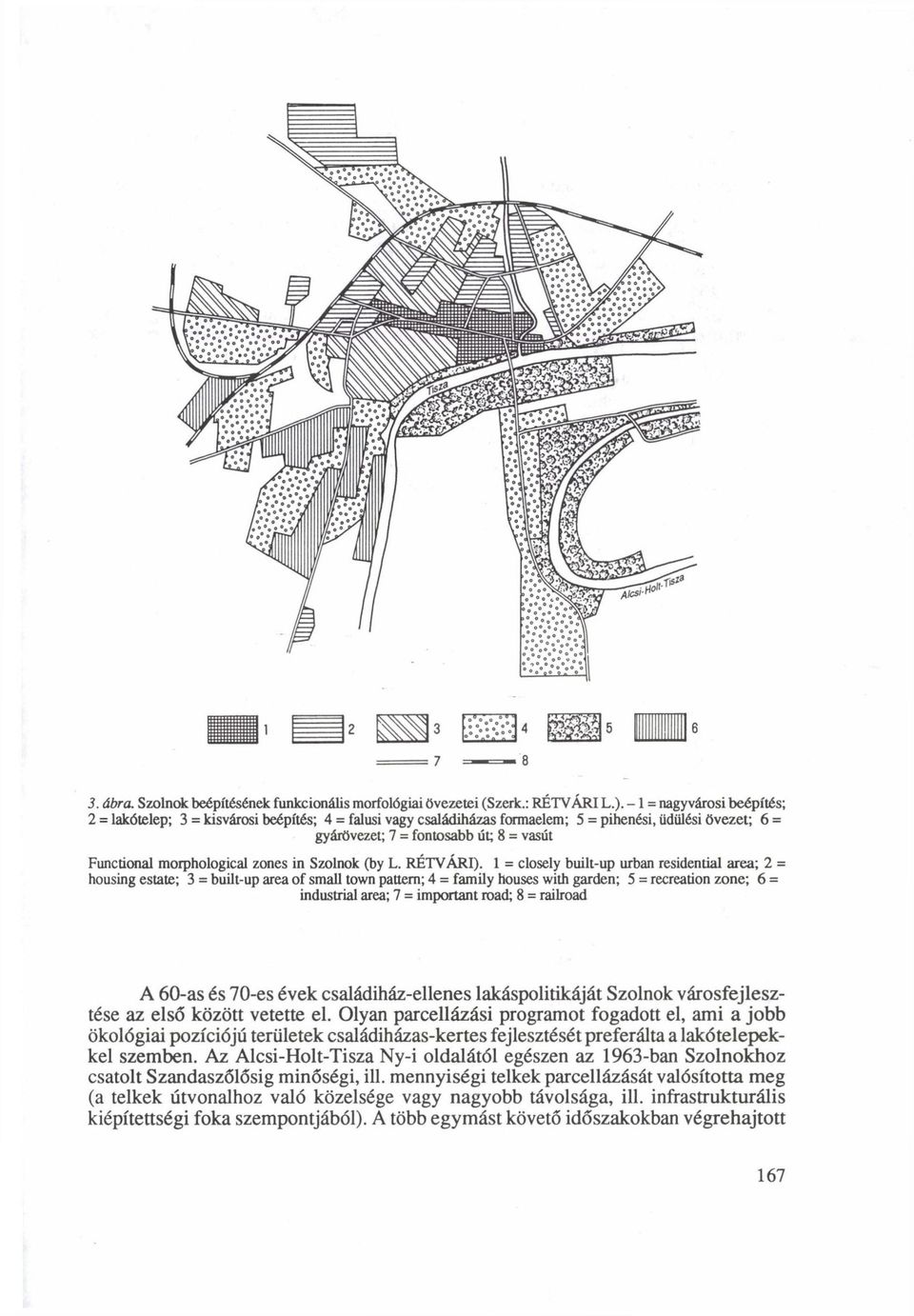 morphological zones in Szolnok (by L. RÉTVÁRI).