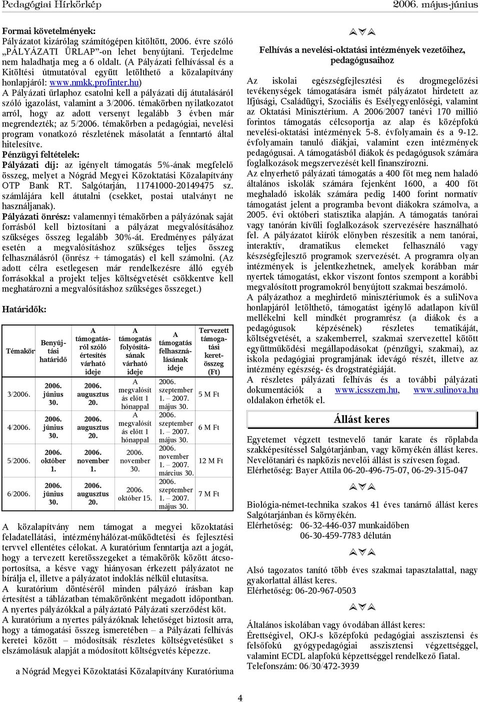 hu) A Pályázati űrlaphoz csatolni kell a pályázati díj átutalásáról szóló igazolást, valamint a 3/ témakörben nyilatkozatot arról, hogy az adott versenyt legalább 3 évben már megrendezték; az 5/