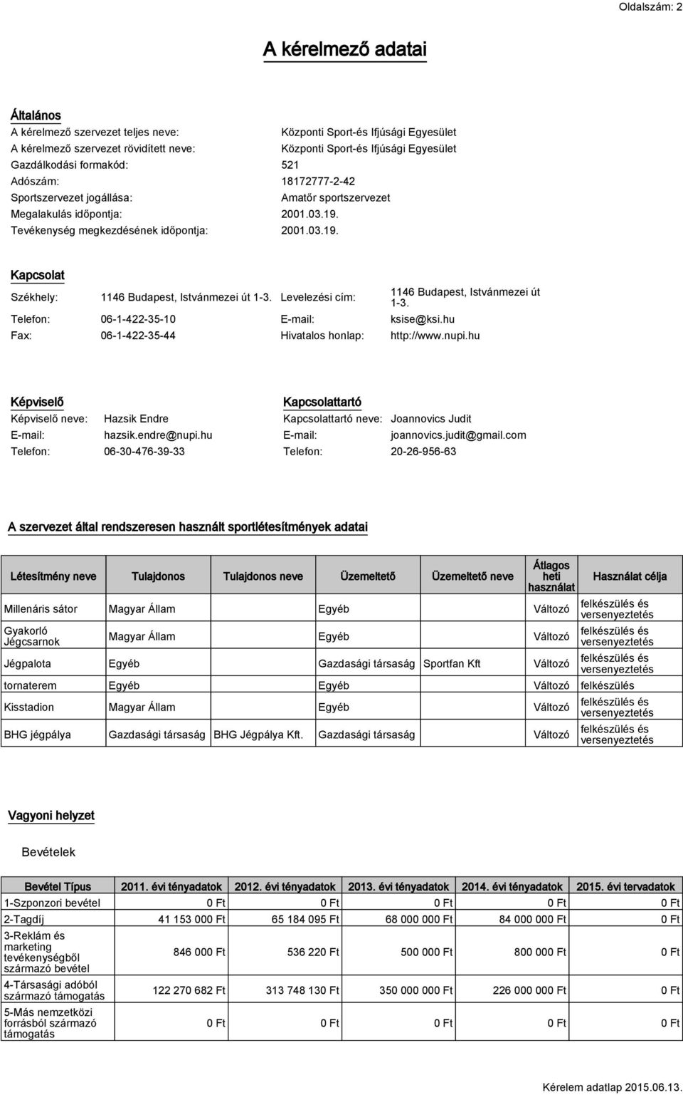 Levelezési cím: Telefon: 06-1-422-35-10 E-mail: ksise@ksi.hu 1146 Budapest, Istvánmezei út 1-3. Fax: 06-1-422-35-44 Hivatalos honlap: http://www.nupi.