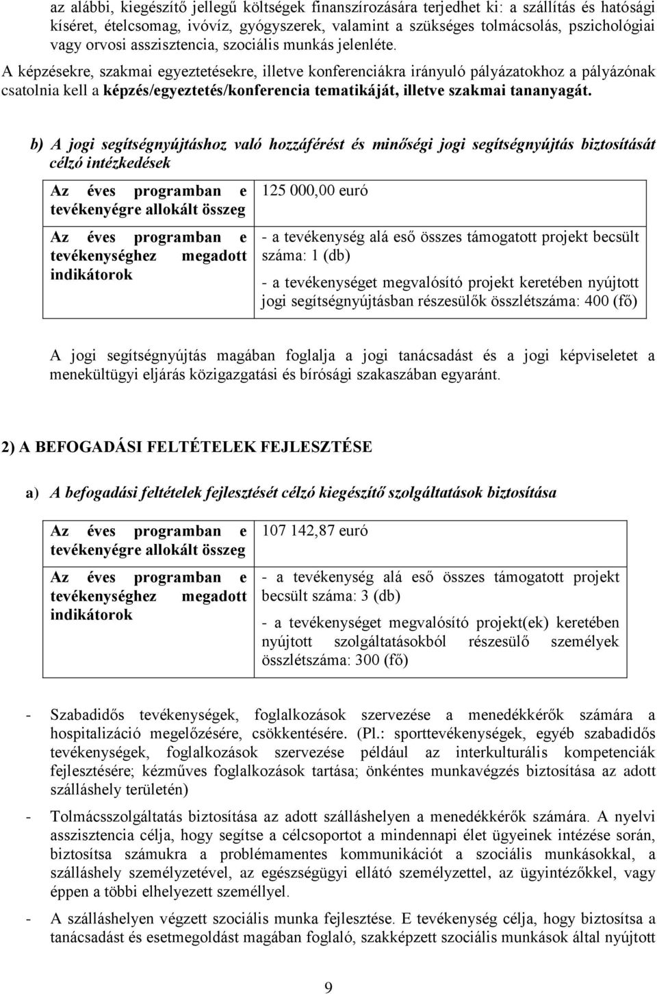 A képzésekre, szakmai egyeztetésekre, illetve konferenciákra irányuló pályázatokhoz a pályázónak csatolnia kell a képzés/egyeztetés/konferencia tematikáját, illetve szakmai tananyagát.