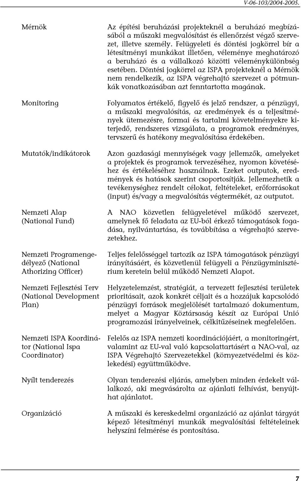 Koordinátor (National Ispa Coordinator) Nyílt tenderezés Organizáció Az építési beruházási projekteknél a beruházó megbízásából a műszaki megvalósítást és ellenőrzést végző szervezet, illetve személy.