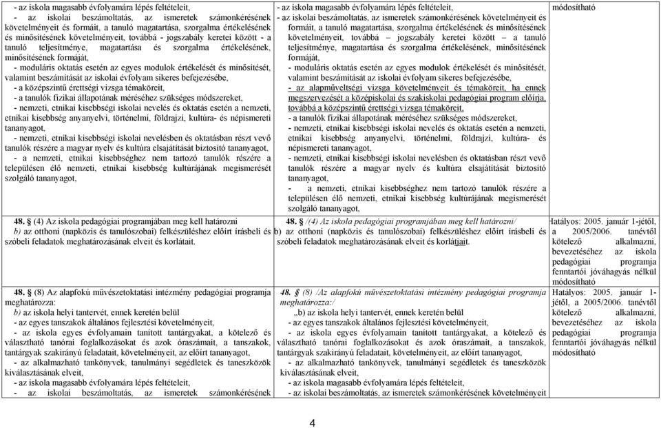 minősítését, valamint beszámítását az iskolai évfolyam sikeres befejezésébe, a középszintű érettségi vizsga témaköreit, a tanulók fizikai állapotának méréséhez szükséges módszereket, nemzeti, etnikai