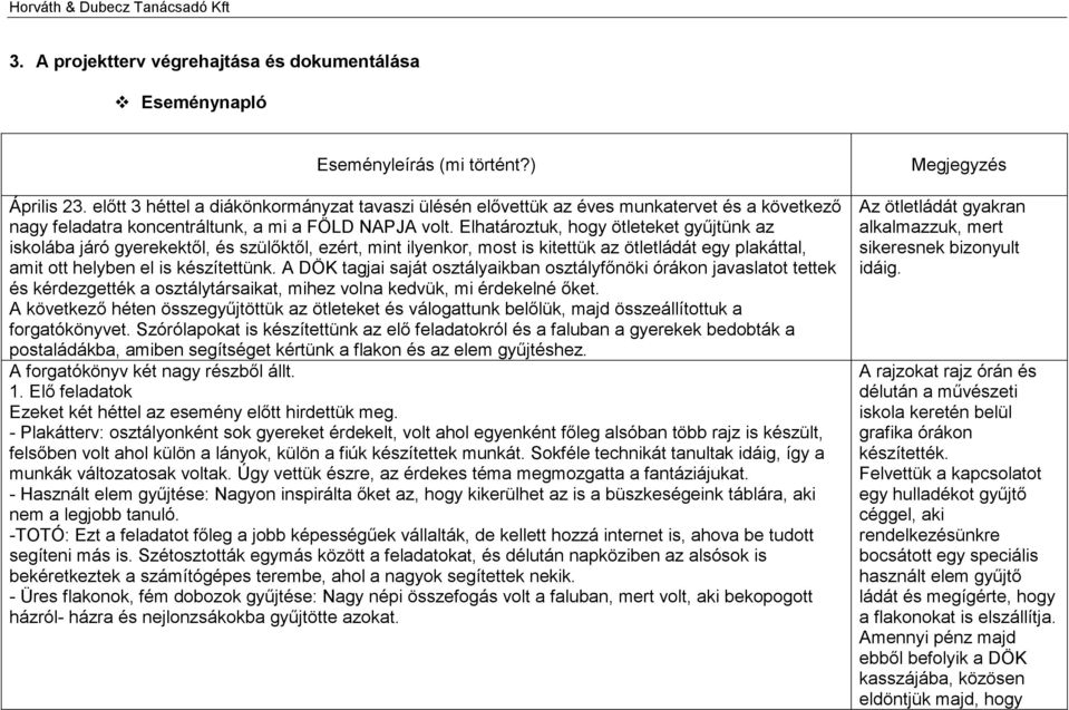 Elhatároztuk, hogy ötleteket gyűjtünk az iskolába járó gyerekektől, és szülőktől, ezért, mint ilyenkor, most is kitettük az ötletládát egy plakáttal, amit ott helyben el is készítettünk.