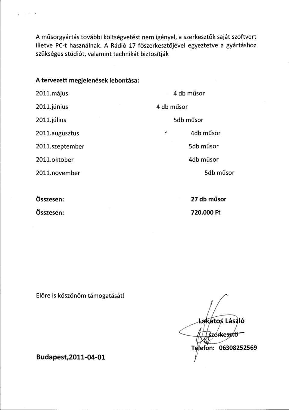 lebontása: 201 l. május 2011.június 2011.július 2011.augusztus 2011.szeptember 2011.oktober 2011.