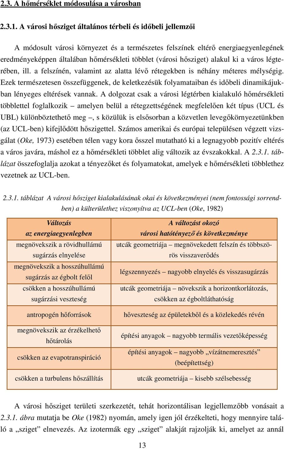 hısziget) alakul ki a város légterében, ill. a felszínén, valamint az alatta lévı rétegekben is néhány méteres mélységig.