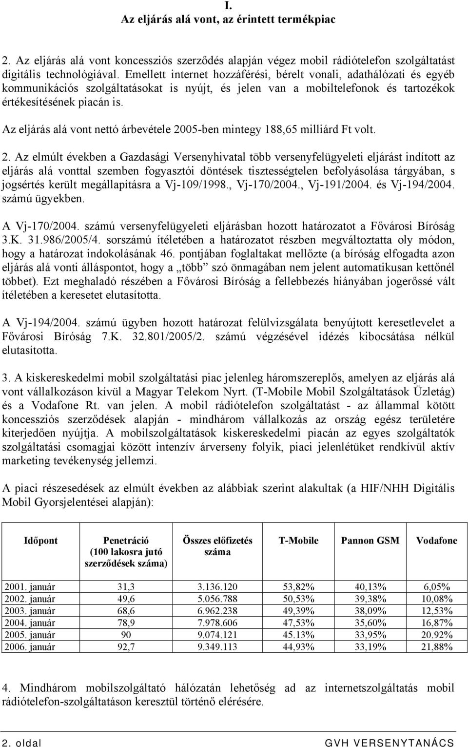 Az eljárás alá vont nettó árbevétele 20