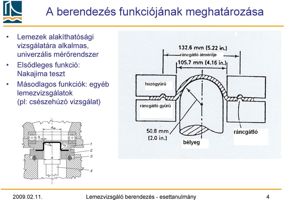 Nakajima teszt Másodlagos funkciók: egyéb lemezvizsgálatok (pl: