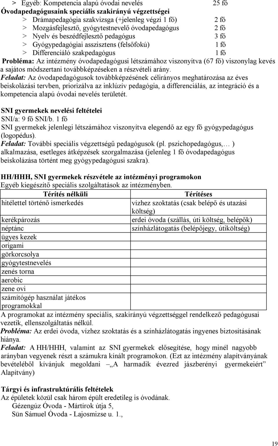 viszonyítva (67 fő) viszonylag kevés a sajátos módszertani továbbképzéseken a részvételi arány.