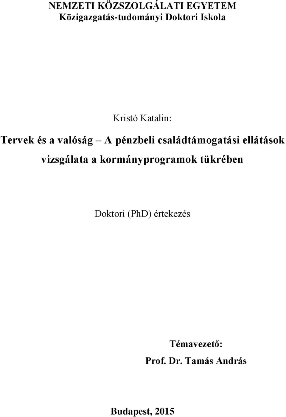 családtámogatási ellátások vizsgálata a kormányprogramok