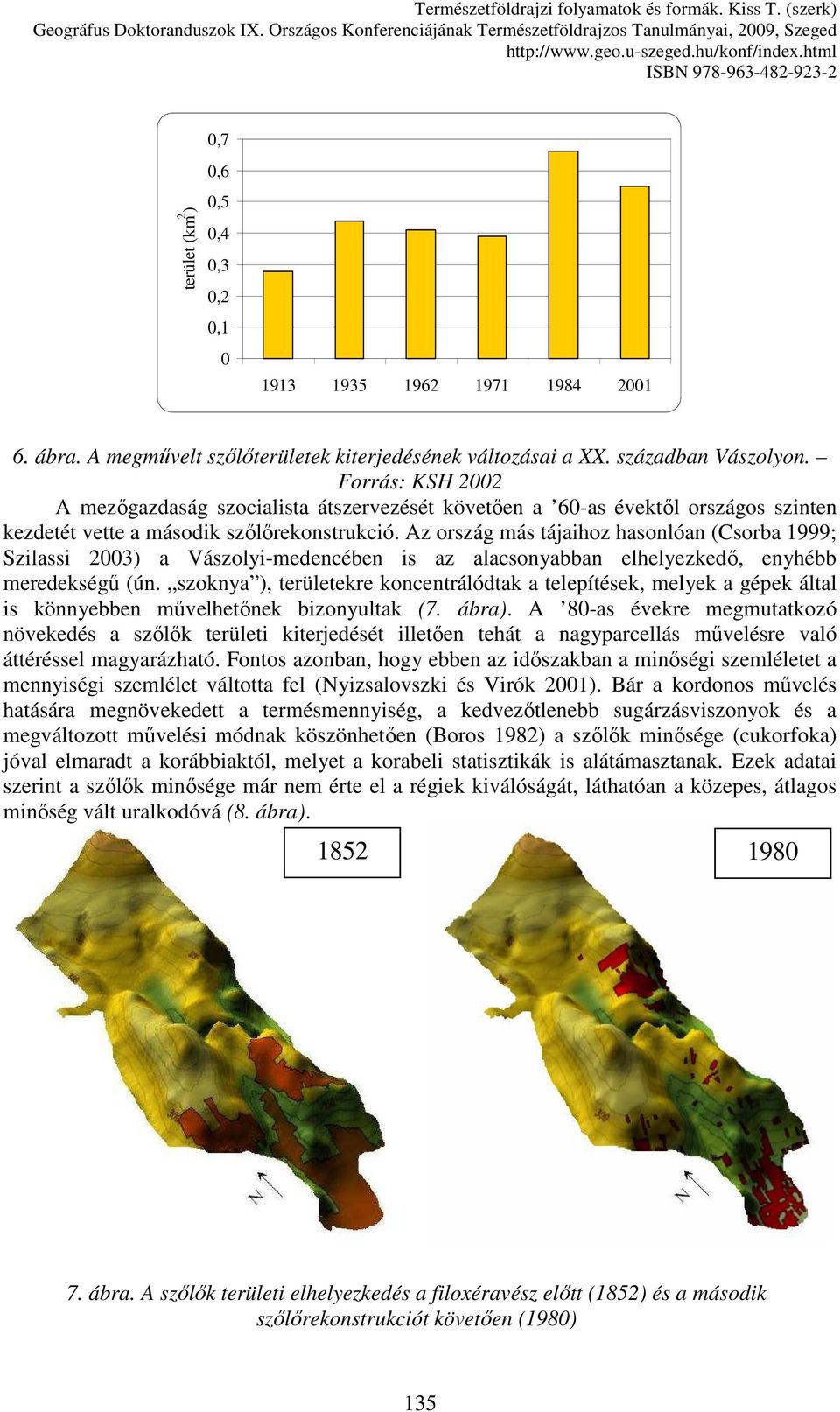 Az ország más tájaihoz hasonlóan (Csorba 1999; Szilassi 2003) a Vászolyi-medencében is az alacsonyabban elhelyezkedı, enyhébb meredekségő (ún.