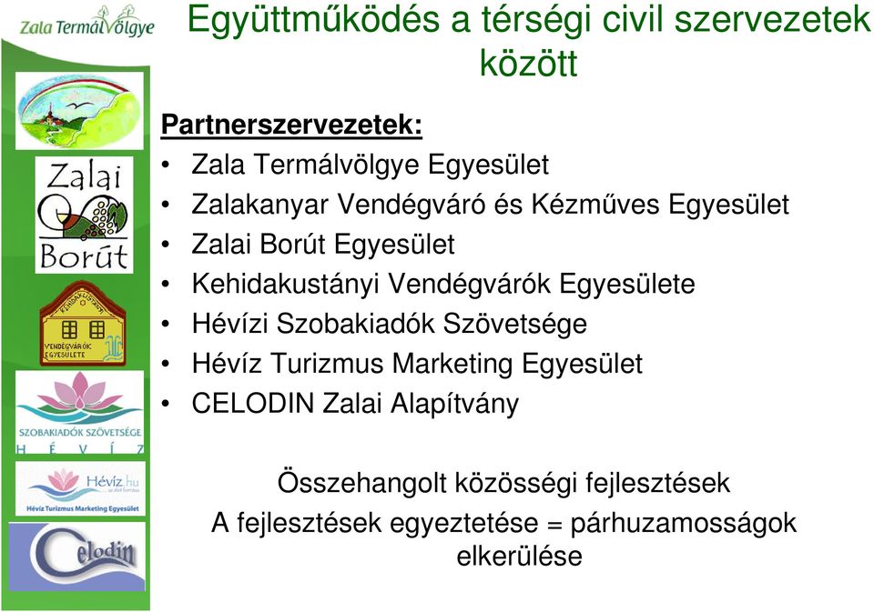 Vendégvárók Egyesülete Hévízi Szobakiadók Szövetsége Hévíz Turizmus Marketing Egyesület CELODIN