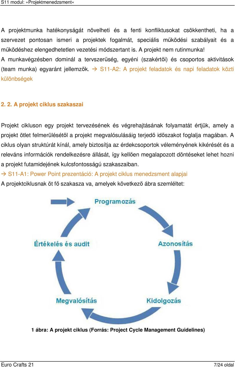S11-A2: A projekt feladatok és napi feladatok közti különbségek 2.