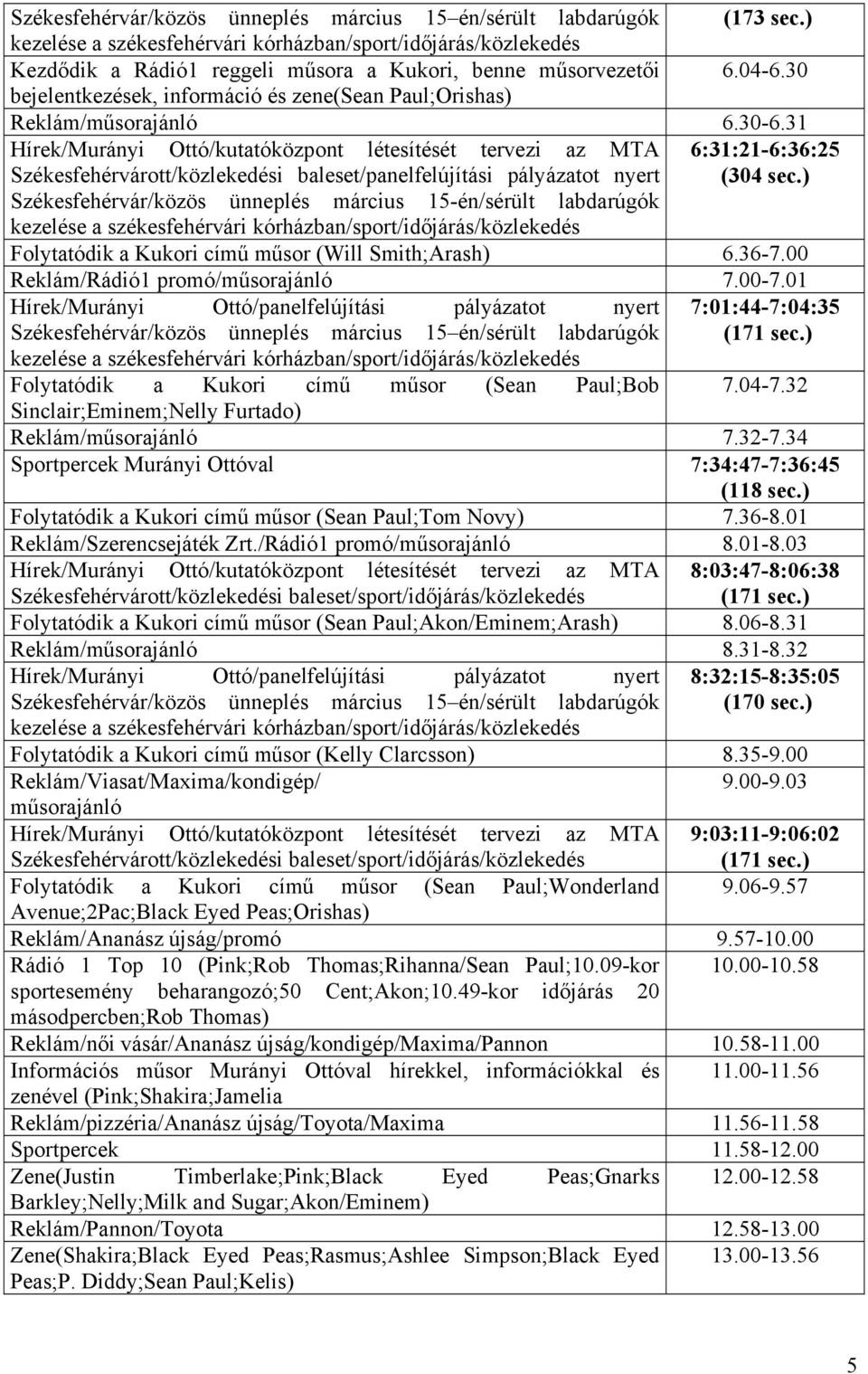 31 Hírek/Murányi Ottó/kutatóközpont létesítését tervezi az MTA 6:31:21-6:36:25 Székesfehérvárott/közlekedési baleset/panelfelújítási pályázatot nyert (304 sec.