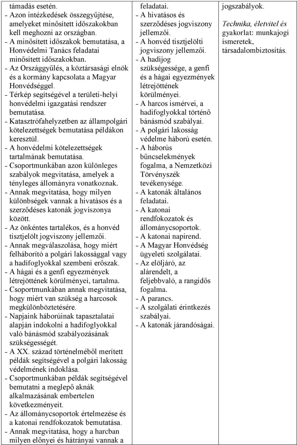 Katasztrófahelyzetben az állampolgári kötelezettségek bemutatása példákon keresztül. A honvédelmi kötelezettségek tartalmának bemutatása.