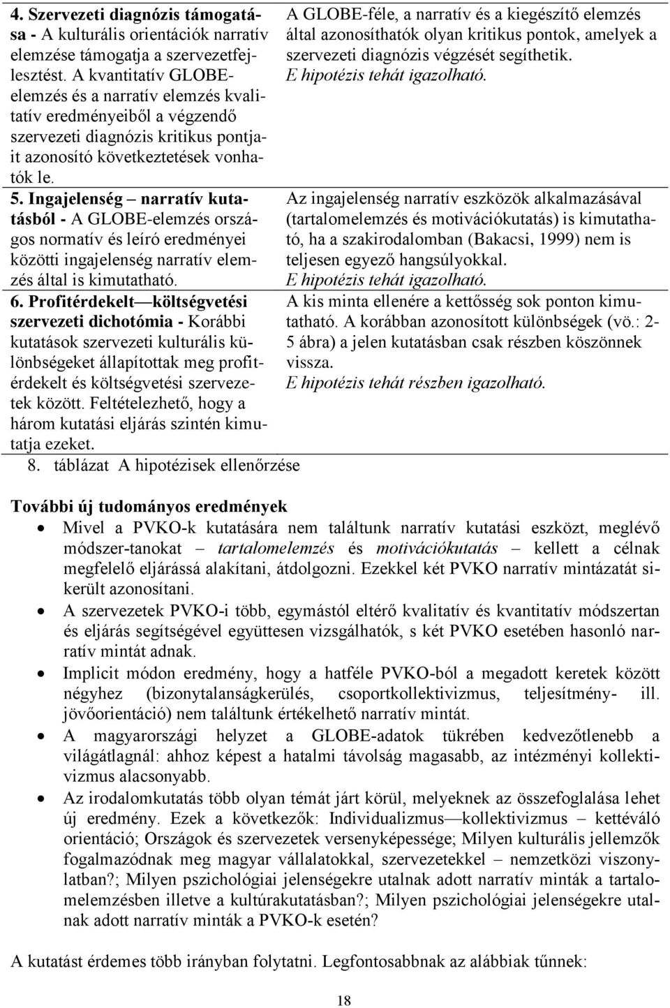 Ingajelenség narratív kutatásból - A GLOBE-elemzés országos normatív és leíró eredményei közötti ingajelenség narratív elemzés által is kimutatható. 6.