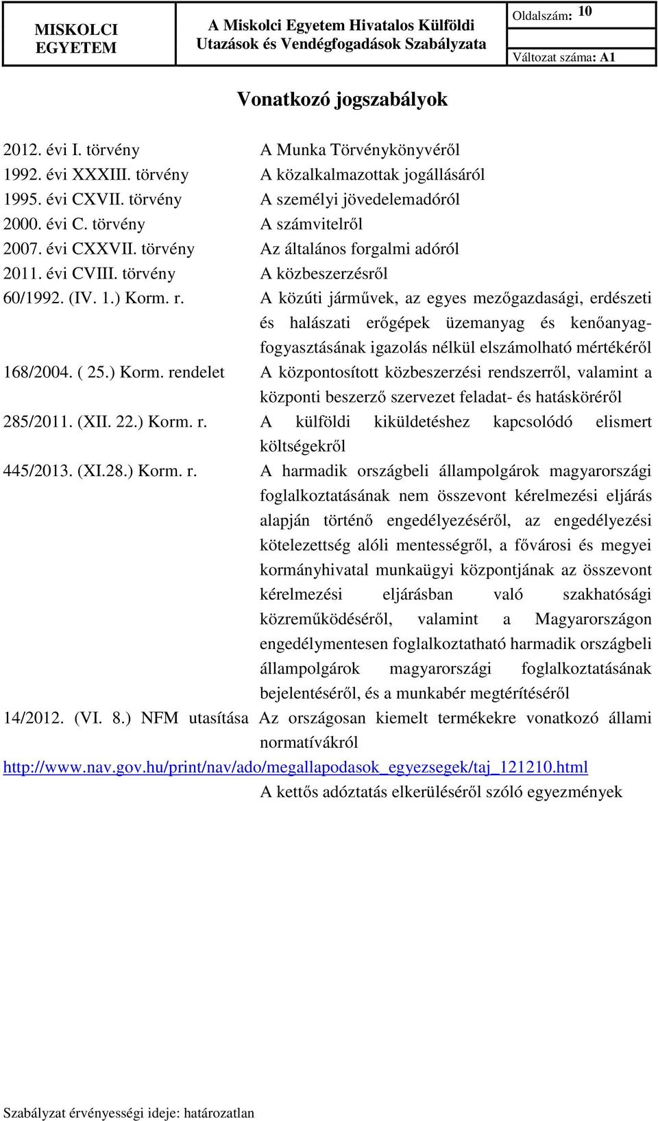 A közúti járművek, az egyes mezőgazdasági, erdészeti és halászati erőgépek üzemanyag és kenőanyagfogyasztásának igazolás nélkül elszámolható mértékéről 168/2004. ( 25.) Korm.