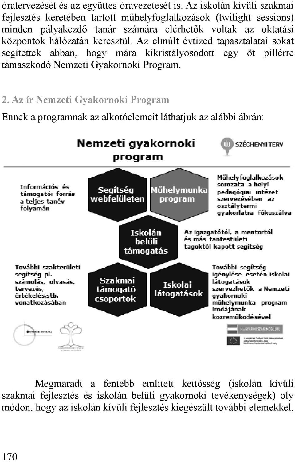 hálózatán keresztül. Az elmúlt évtized tapasztalatai sokat segítettek abban, hogy mára kikristályosodott egy öt pillérre támaszkodó Nemzeti Gyakornoki Program. 2.