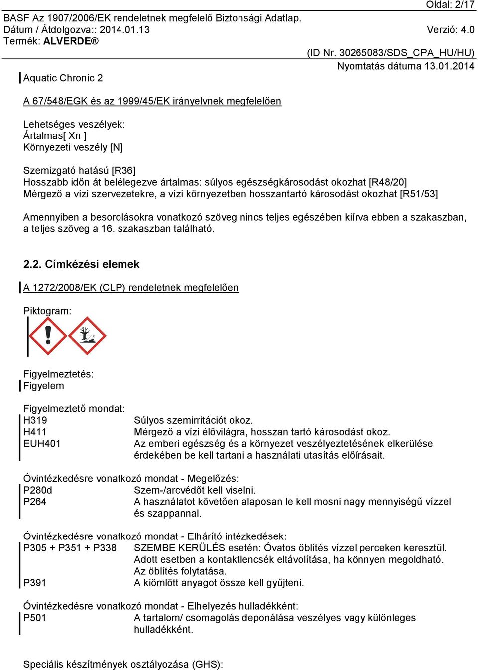 teljes egészében kiírva ebben a szakaszban, a teljes szöveg a 16. szakaszban található. 2.