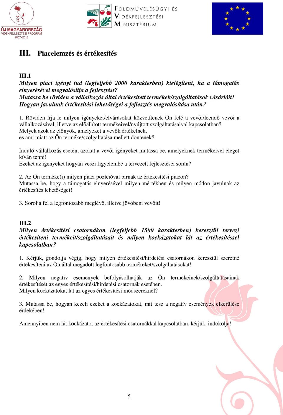 Röviden írja le milyen igényeket/elvárásokat közvetítenek Ön felé a vevıi/leendı vevıi a vállalkozásával, illetve az elıállított termékeivel/nyújtott szolgáltatásaival kapcsolatban?