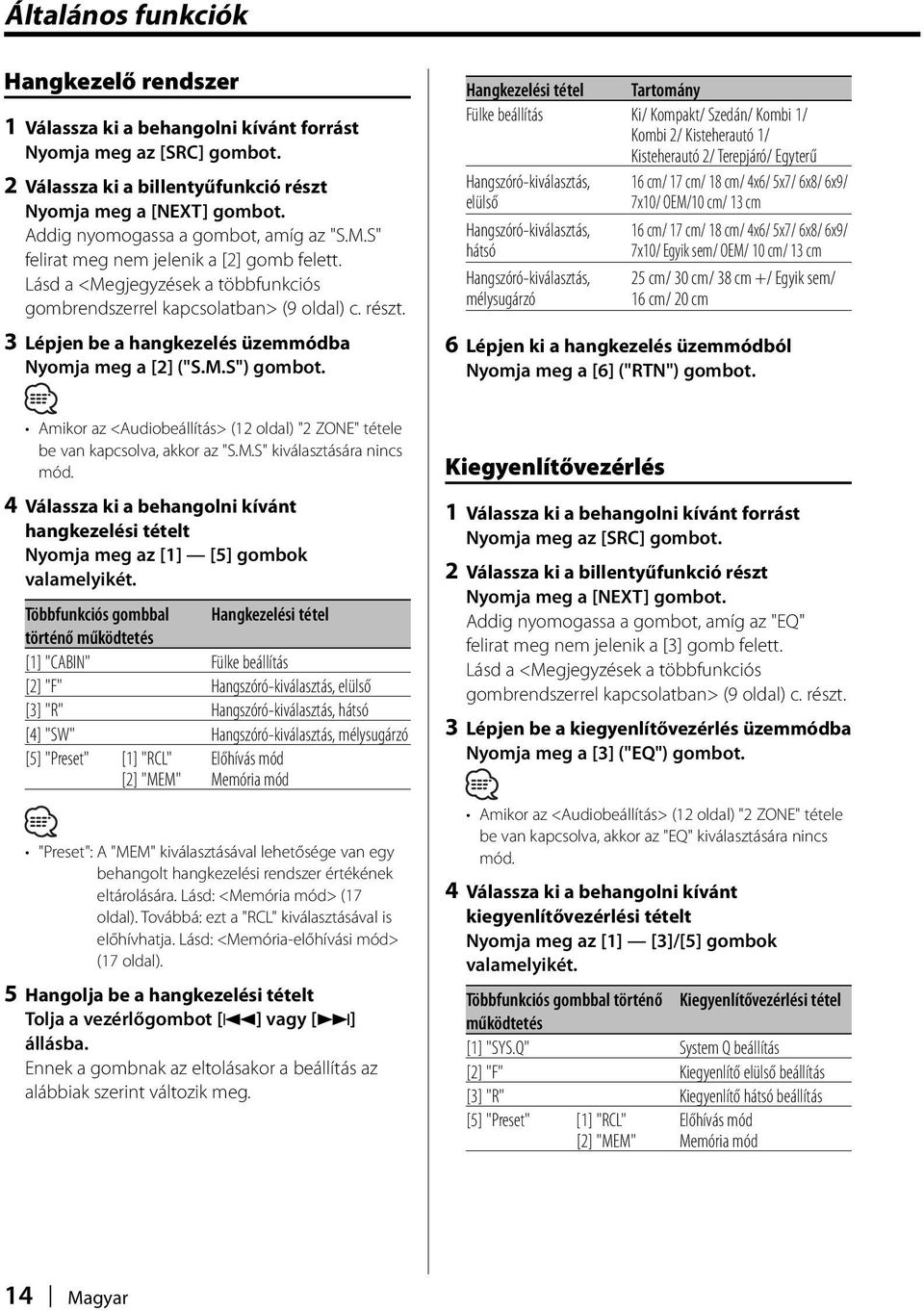 3 Lépjen be a hangkezelés üzemmódba Nyomja meg a [2] ("S.M.S") gombot.