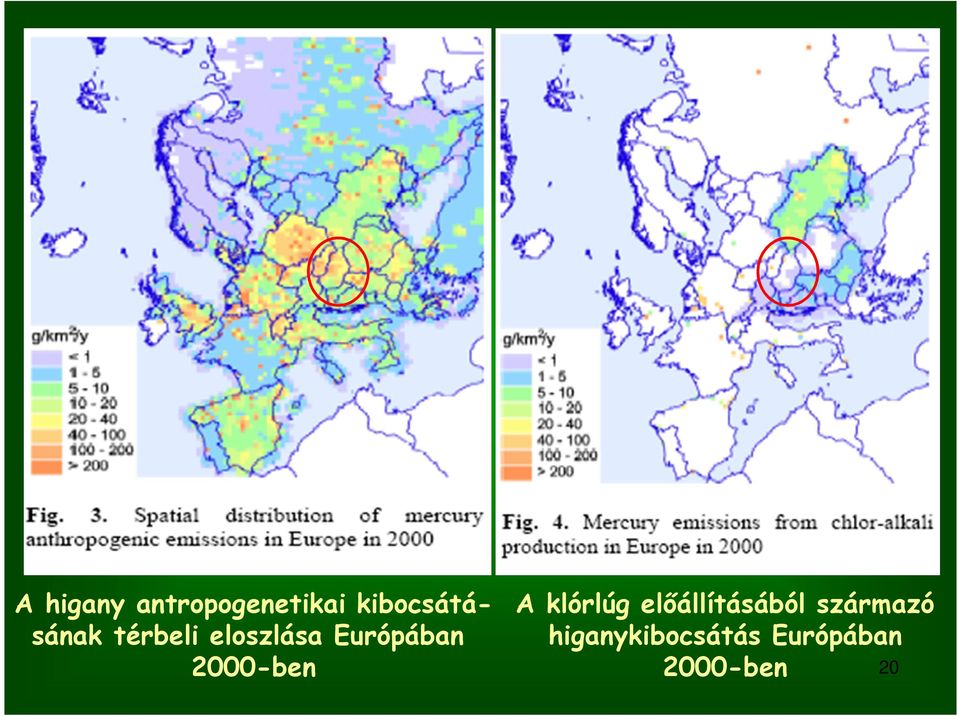 Európában 2000-ben A klórlúg