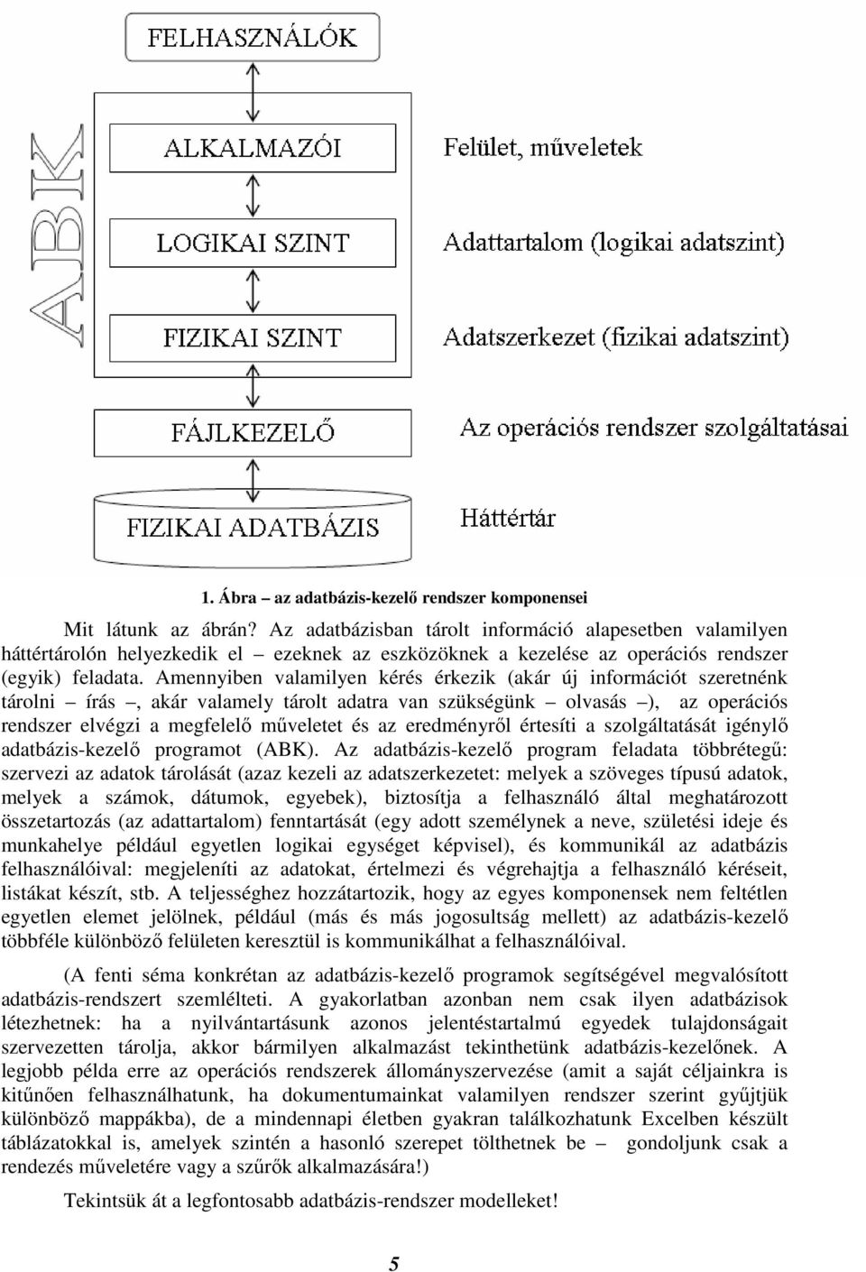 Amennyiben valamilyen kérés érkezik (akár új információt szeretnénk tárolni írás, akár valamely tárolt adatra van szükségünk olvasás ), az operációs rendszer elvégzi a megfelelı mőveletet és az