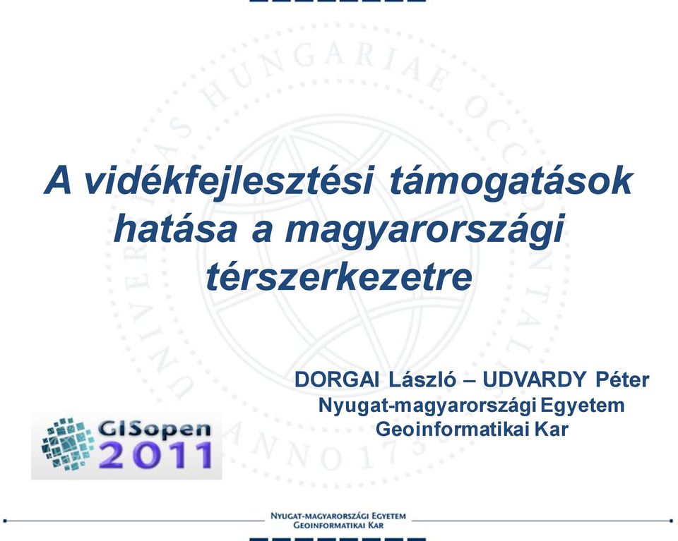 térszerkezetre DORGAI László UDVARDY