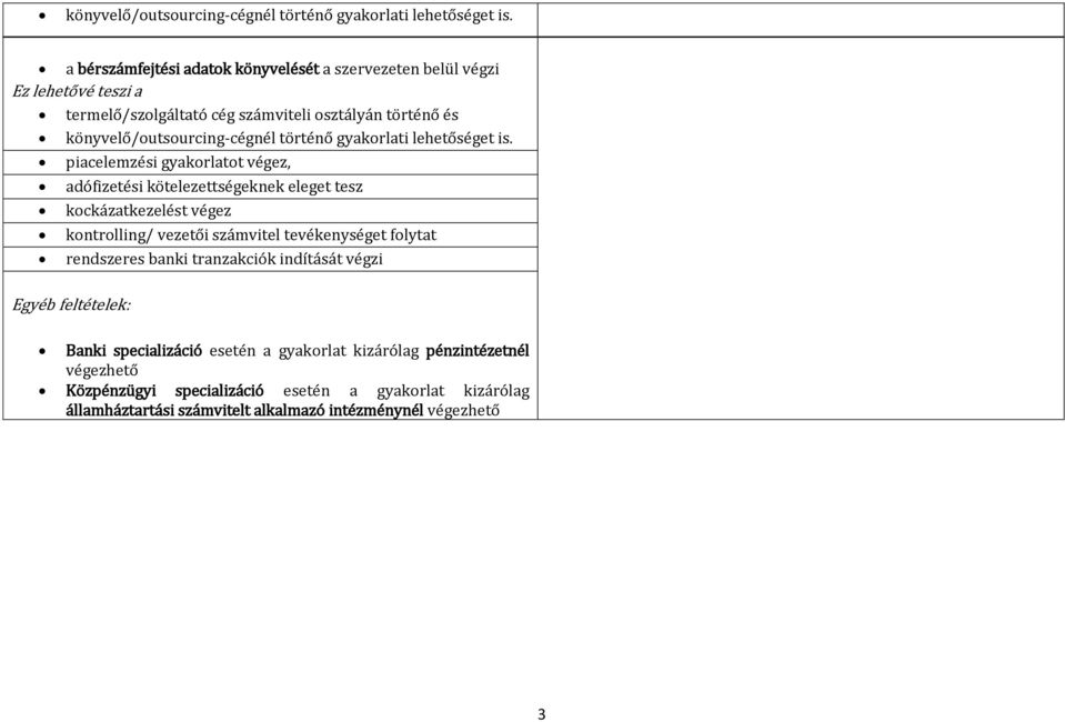 adófizetési kötelezettségeknek eleget tesz kockázatkezelést végez kontrolling/ vezetői számvitel tevékenységet folytat rendszeres banki tranzakciók indítását