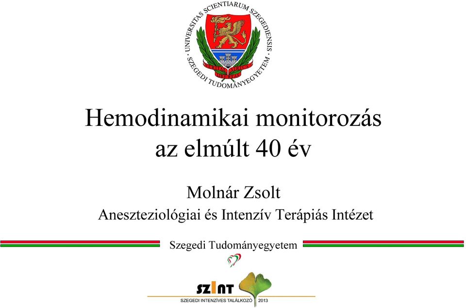 Aneszteziológiai és Intenzív