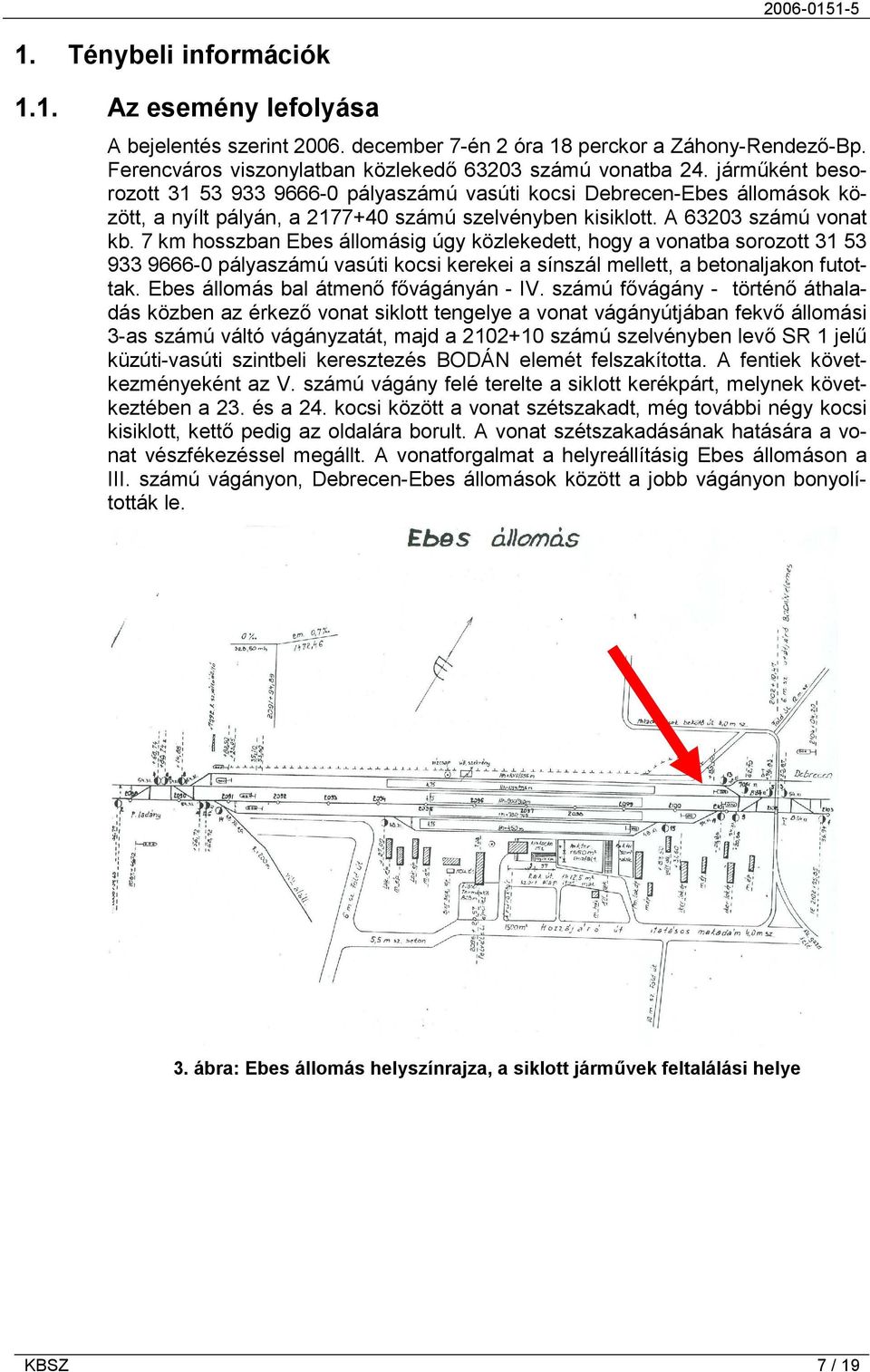 7 km hosszban Ebes állomásig úgy közlekedett, hogy a vonatba sorozott 31 53 933 9666-0 pályaszámú vasúti kocsi kerekei a sínszál mellett, a betonaljakon futottak.