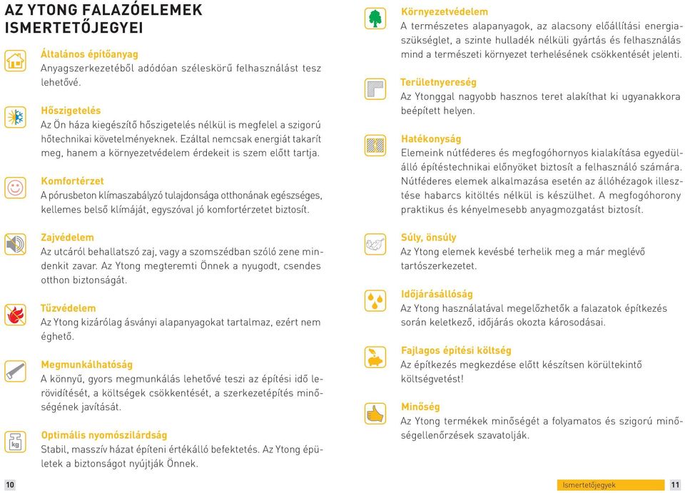 Komfortérzet A pórusbeton klímaszabályzó tulajdonsága otthonának egészséges, kellemes belső klímáját, egyszóval jó komfortérzetet biztosít.