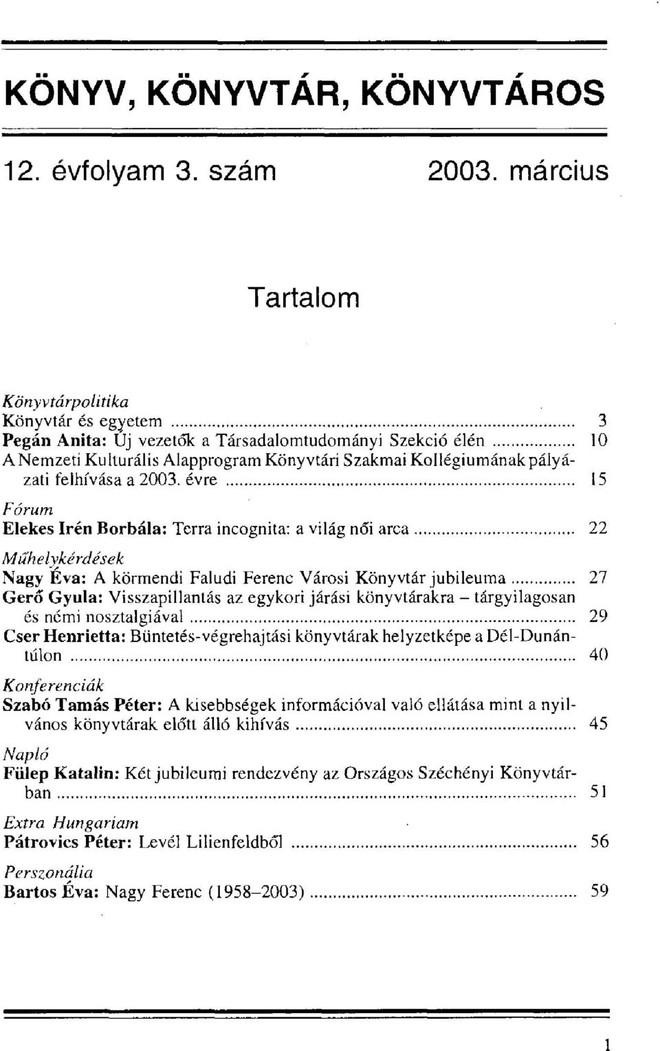 felhívása a 2003.