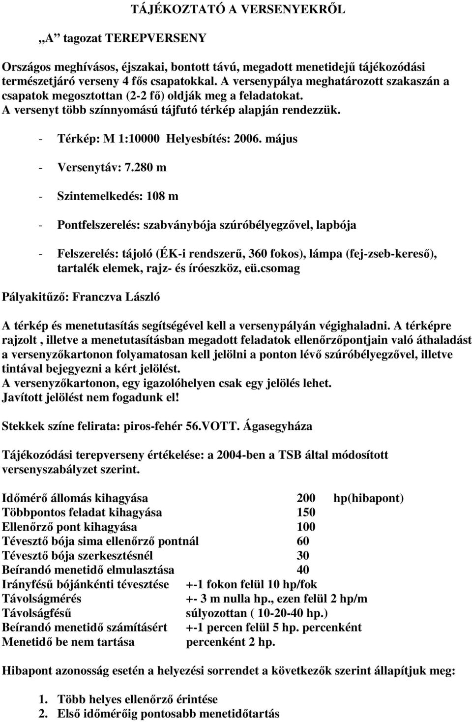 május - Versenytáv: 7.